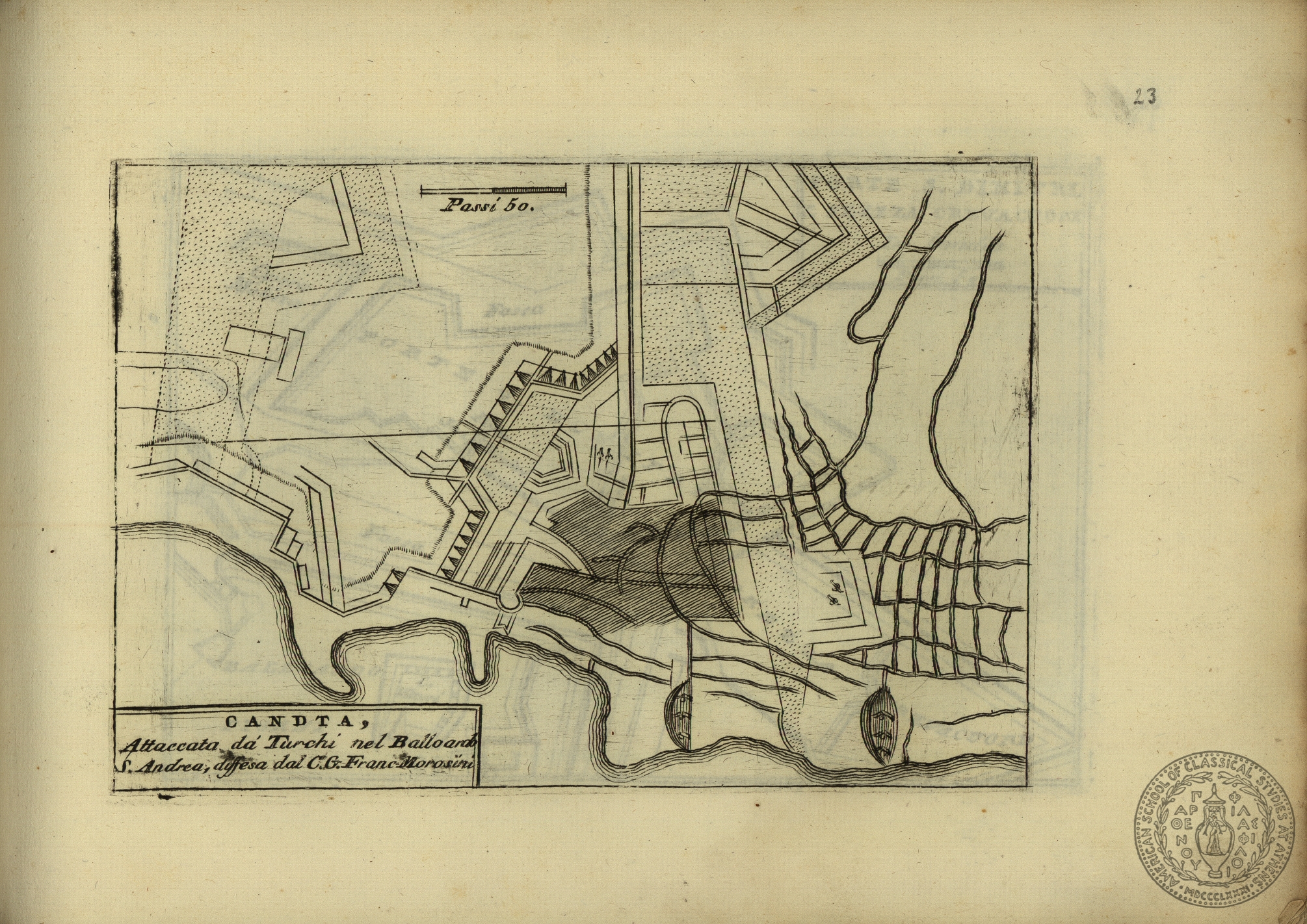 Candia attaccata da Turchi nel baloardo San Andrea diffesa dal Fr. Morosini